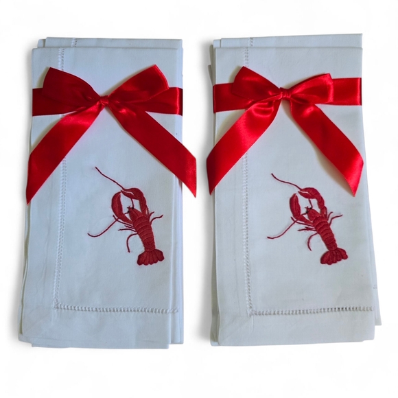 Williams Sonoma Lobster Sea Marine Life Cloth Napkins - Picture 1 of 5